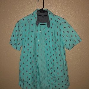 Short sleeve button down t-shirt
